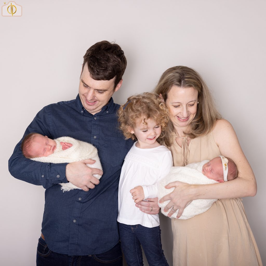 newborn family session taken in the studio located in chantilly virginia