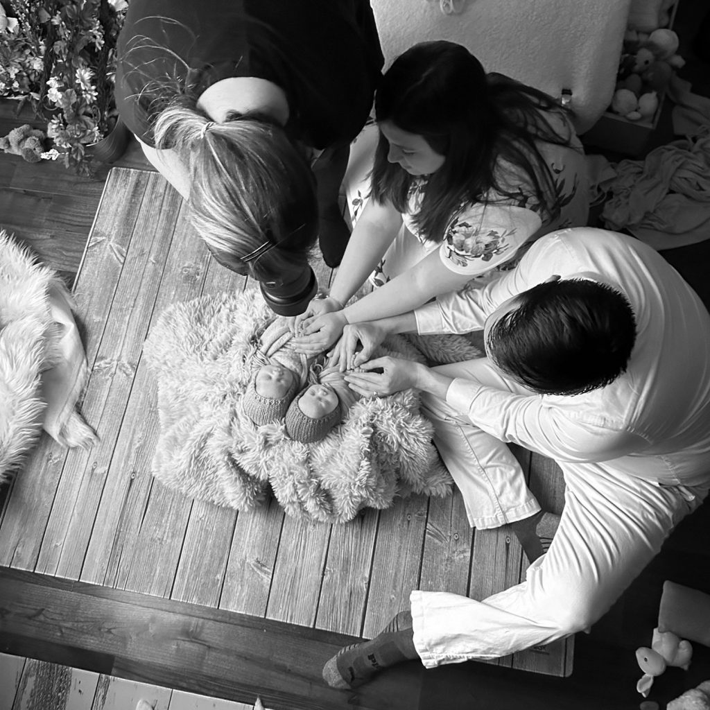 Twin Family Newborn Photography Session